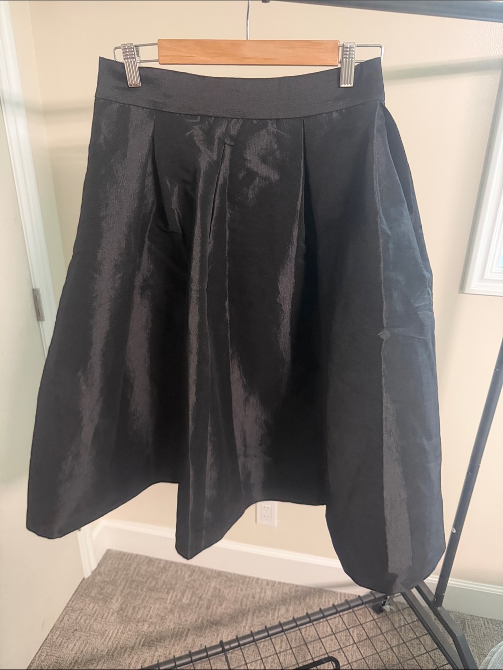 Ronni Nicole Black A-Line Shimmer Skirt